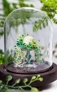 Detail of vintage ivy plant PET stickers with elegant silver foil stamping for DIY journaling