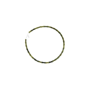 Collier minimaliste en argent S925 avec perles de bambou vert naturel et fermoir sûr