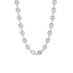 Élégant collier en argent sterling S925 avec pendentifs ronds en zircone scintillants