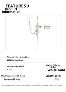 Detailed specs of S925 sterling silver necklace with a 9.96mm aventurine stone bead