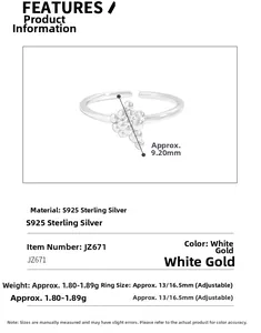 S925 sterling silver ring detail showing bubble cluster design and 9.20mm size specs