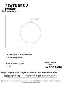 Détail macro de la chaîne à billes en argent S925 avec fermoir et extension de 4cm