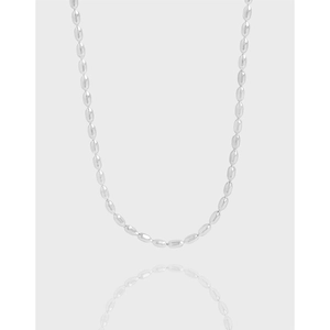 Collier en Perles de Riz en Argent Sterling S925 Minimaliste Plaqué Platine Bracelet de Cheville Bijoux Elégants pour Femmes Cadeau