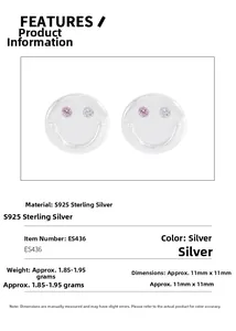 Detailansicht der S925 Silber Smiley Ohrringe mit rosa und weißen Zirkonia Steinen