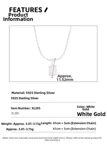 Détail du collier en argent S925 et opale indiquant la hauteur du pendentif 11,52mm