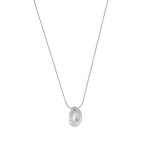 Collier en argent sterling S925 avec pendentif météorite irrégulier au design épuré