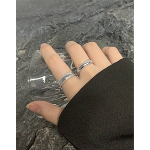 Minimalist S925 sterling silver smooth and milgrain stackable rings set for women