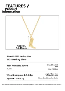 Detailansicht des S925-Silberstiefels mit 14,48 mm Höhe und 18-Karat-Gold-Textur