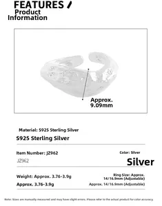 Detailed macro view showing irregular lava texture on S925 sterling silver ring band