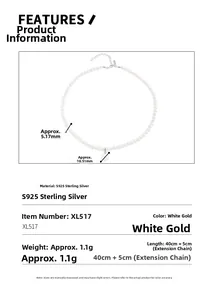Detailed specs of S925 silver pearl necklace with 5.17mm pearl and 10.51mm pendant