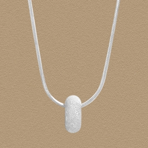 Minimalist 925 Sterling Silver Donut Pendant Necklace For Women Shiny Matte Design Snake Bone Chain Luxury Fashion Jewelry