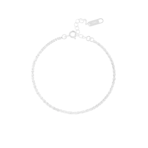 Minimalist S925 sterling silver cauliflower chain bracelet with adjustable clasp for women