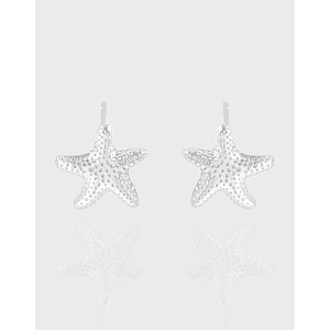 Orecchini a Bottone a Forma di Stella Marina in Argento Sterling 925 per Donna Orecchini a Stella Geometrici Minimalisti Regalo Gioielli Stile Oceano