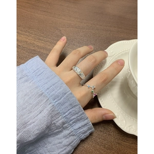 S925 silver rings with star moon motifs and colorful cubic zirconia stones
