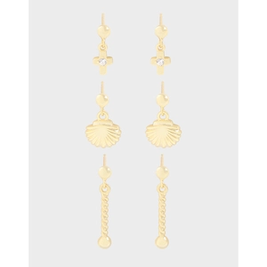 S925 Sterling Silver Shell Cross Spiral Stud Earrings Minimalist Rhinestone Inlaid Gold Silver Plated Jewelry For Women