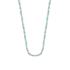 S925 sterling zilveren kralenketting met gefacetteerde turkoois en amazoniet stenen
