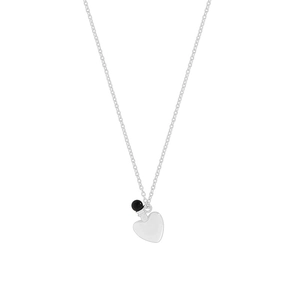 S925 sterling silver perfume bottle heart necklace with black agate pendant for women
