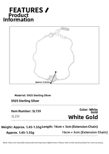 Détails du bracelet cœur en argent sterling S925 montrant ses dimensions de 9,26 mm