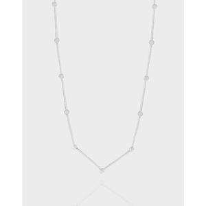 S925 Sterling Silver Minimalist Bamboo Joint Spliced Necklace For Women Geometric Ins Style Silver Plated Jewelry Gift