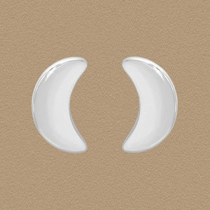 Minimalist 925 Sterling Silver Moon Stud Earrings For Women Polished Crescent Snake Bone Style Light Luxury Jewelry Gift