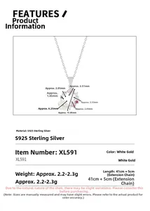 Detailed macro view showing dimensions of S925 silver shell flower and butterfly necklace