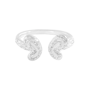 S925 sterling silver butterfly ring with textured wings and adjustable open design