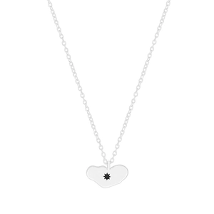 Collier élégant en argent sterling S925 avec un pendentif cœur irrégulier et motif étoile