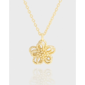 S925 Sterling Silver Hollow Flower Pendant Necklace For Women Elegant Dainty Double Layer Clavicle Chain Jewelry Gift