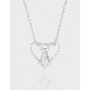 Minimalist 925 Sterling Silver Heart Pendant Necklace For Women Korean INS Style Geometric Clavicle Chain Niche Jewelry Gift