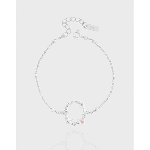 S925 Sterling Silver Moonstone Bracelet For Women Korean Style Minimalist Butterfly Flower Adjustable Chain Fashion Jewelry Gift