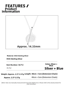 Détails du collier escargot en argent S925 avec pendentif de 14,33 mm et chaîne de 45 cm