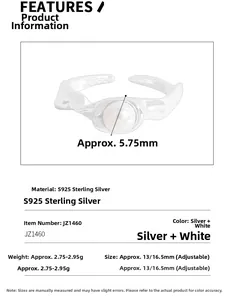 Detailansicht eines S925 Silberrings mit unregelmäßiger Textur und einer 5,75mm Perle