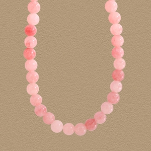 925 Sterling Silver Natural Pink Agate Beaded Necklace For Women Niche Design Light Luxury Clavicle Chain Jewelry Gift XL730