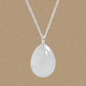 Minimalist 925 Sterling Silver Water Drop Pendant Necklace Elegant Teardrop Jewelry For Women Fashion Silver Choker Sweater Chain