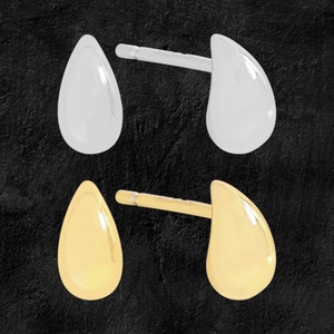 Boucles d'Oreilles Clous Goutte d'Eau en Argent Sterling 925 pour Femmes Boucles d'Oreilles Géométriques Minimalistes Cadeau Bijoux