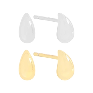 Boucles d'oreilles minimalistes goutte d'eau en argent S925 doré et argenté
