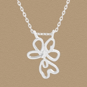925 Sterling Silver Necklace For Women Minimalist Heart Shaped Floral Pendant Clavicle Chain Elegant Korean Style Jewelry