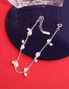 Détails du bracelet en argent sterling S925 avec perles blanches et coquillages