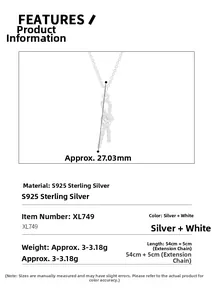 Macro detail of S925 sterling silver knotted pendant showing size and 27mm height measurement
