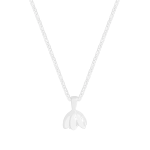 Collana con ciondolo a fiore di mughetto in argento sterling S925 minimalista da donna