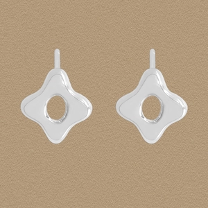 Boucles d'Oreilles Clous Étoile Creuse en Argent Sterling 925 Pour Femme Bijoux Géométriques Minimalistes Cadeau
