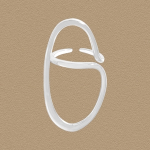 Minimalist 925 Sterling Silver Irregular Line Ribbon Open Ring For Women Niche Design Adjustable Cold Style Fashion Jewelry