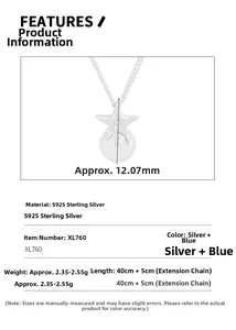 Detailed view of S925 sterling silver starfish pendant with pearl and zircon inlay