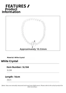 Détail des perles en cristal blanc 10,53mm et bracelet élastique de 16cm de long