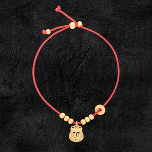 S925 Sterling Silver Red Rope Bracelet For Women 18K Gold Plated Hollow Money Bag Pendant Adjustable Hand Woven Jewelry Gift