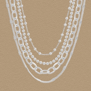 Collana in Argento Sterling 925 per Donna Minimalista Catena a Sfere Maglia Ovale Pendente a Cuore Strass Gioielli Regalo