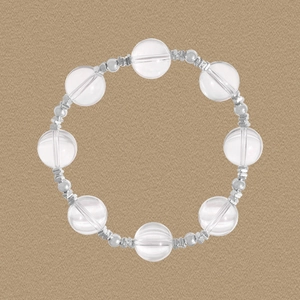 S925 Sterling Silver Natural Crystal Beaded Bracelet For Women Minimalist Silver Nugget Elastic Rope Korean Style Ins Jewelry