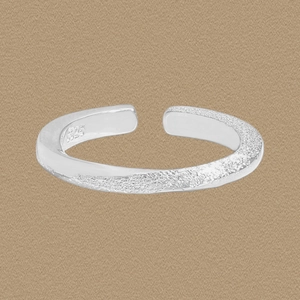 925 Sterling Silver Mobius Ring For Women Minimalist Frosted Brushed Adjustable Open Ring Korean Style Jewelry Finger Ring