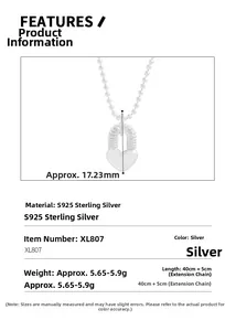 Détails du collier cadenas cœur en argent S925 avec pendentif de 17,23 mm et mesures