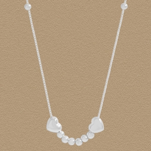 S925 Sterlingsilber Herz Anhänger Halskette Für Damen Minimalistische Box-Kette Mit Runden Perlen Elegante Nische Design Schmuck